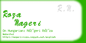 roza mageri business card